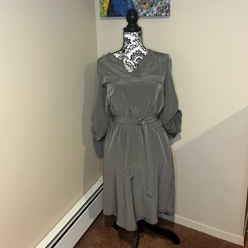 Hunter green dress. Size Medium, 3/4 sleeve length, just above knee length